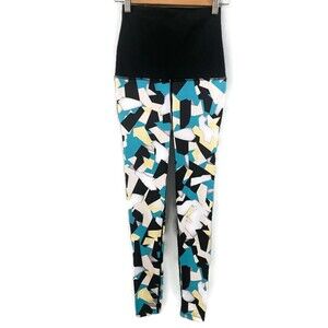 Pure Barre Splits59 Gemini Tight Geo Print - Blue/Yellow/Black XS